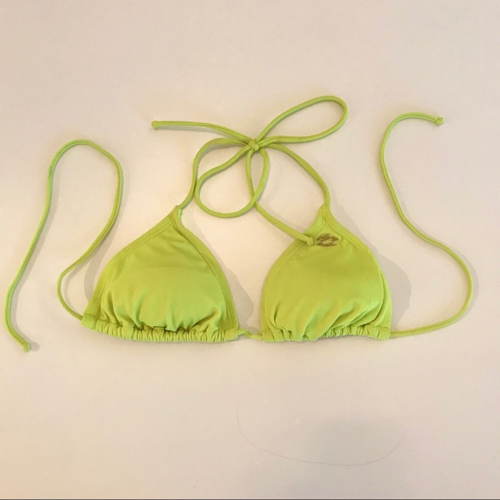 BILLABONG neon yellow bikini top